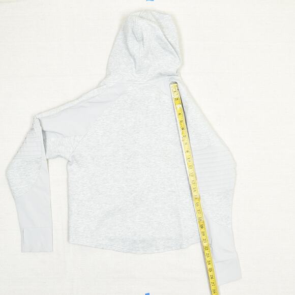 Puma Women's Full Zip Sweat Lounge Jacket Hooded Solid Cotton Gray Size M Active - Picture 6 of 8